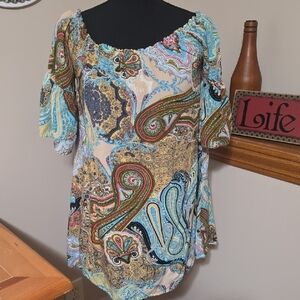 Umgee Multicolor Paisley Blouse